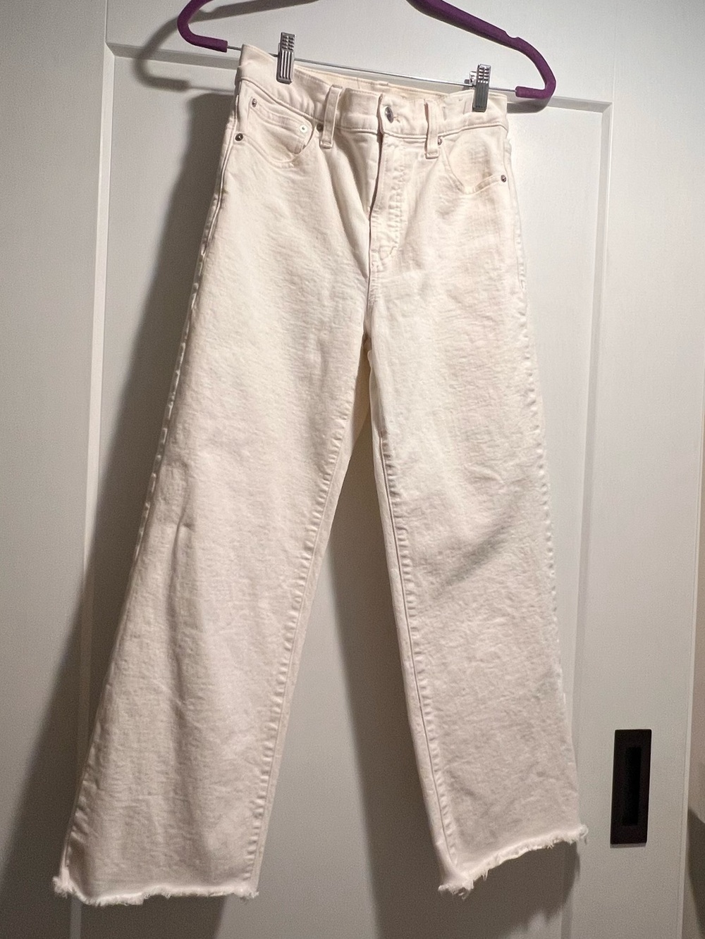 Madewell The Perfect Vintage Wide Leg Crop, Size 26, 98% Cotton 2% Elastane
